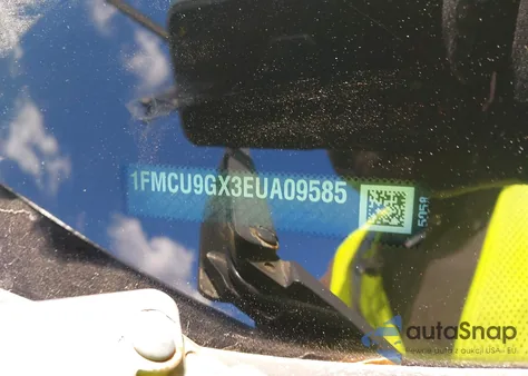 2014 Ford Escape Se from USA, damaged, VIN 1FMCU9GX3EUA09585